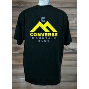 Men's Converse Mountain Club Black T-Shirt Sz XXL Hiking Outdoors 100% Cotton